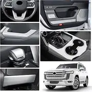 for Toyota Land Cruiser 300 LC300 2021 2022 2023 Center Console Water Cup Gear Box Panel Lc300 Electroplated Silver Interior Upgrade Modification Accessories (Central Control Cup Panel)