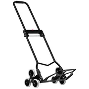 Oppsbuy Foldable Trolley Stair Climbing Cart, 100KG Capacity Stair Climber Hand Truck and Dolly, 6 Wheels & 1 Elastic Ropes for Home Office Shopping Moving Warehouse