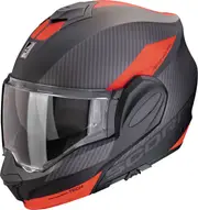 Scorpion EXO-Tech Evo Team, modular helmet , color: Matt Black/Red , size: M