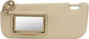 Driver Side Sun Visor Fit for Corolla 2014 2015 2016 2017 2018 2019 Replace 74320‑02B21 Front Left, Sun Shade, Makeup Mirror, Beige, Sun Shielding Visor for Vehicle