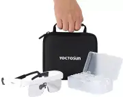 Headband Magnifier W/ 3 LED Lights, 5 Detachable Lenses, Storage Case