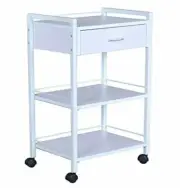 K-Concept Fai Trolley on Castors with 2 Large Shelves & Large Storage Drawer