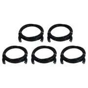 5x 8Ware 2m Cat6a UTP Snagless Ethernet Cable LAN RJ45 Network Connector Black