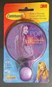 New 2008 3M Command Large Hooks Hannah Montana (Miley Cyrus) Disney Large Hook