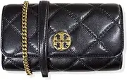 [Tory Burch] Womens 150076 Willa Diamond Quilted Soft Leather Crossbody Chain Wallet Bag,