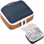 BÉABA, Lunch Box Lunch Box Thermal Box Waterproof Name Tag Capacity 2.7L Large Zipper Eraser Effect Faro Midnight Blue