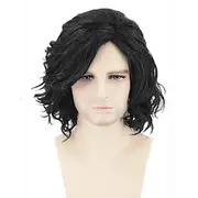 Black Wigs For Women Men's Wig Black Short Curly Hair Fluffy Cosplay Party Wig Carnival Wig