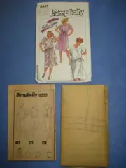 Simplicity 6859 Size 16 1/2, 18 1/2, 20 1/2 Two Piece Dress Vintage 1985 Spring