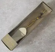 L'Objet Cake Server Slicer Acorn & Twig Gold Bronze Unused FREE US SHIPPING