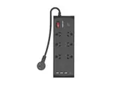 Monster 6 Socket Surge Protection Board with USB-C & USB-A Ports
