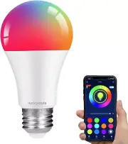 Smart Light Bulbs 4Bulbs,Bluetooth Light Bulbs No Hub Required, RGB