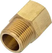 HALLMERS 3/8" BSP Male to 3/8" BSP Female Brass Pipe Fitting Reducer Thread Plumbing Hose, Hex Bushing Threaded Tubing Adapter Coupler, Used to Connect Lines for Air, Water, Fuel, Oil and Gas