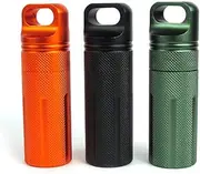 3 PCS Airtight EDC Accessories Box Aluminum Small Pill Box Waterproof Pill Case Keychain