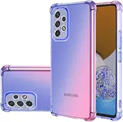 [Gufuwo] Case for Galaxy A73 5G Case, Samsung A73 5G Cute Case Girls, Gradient Slim Anti Scratch Soft TPU Phone Cover Shockproof Protective Case for Samsung Galaxy A73 5G (Blue/Pink)