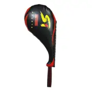 PU Leather Boxing Double Leaf Target Chicken Leg Shape Trainer for Adults (Black)