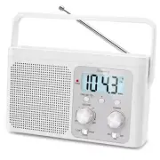 Radio Portable AM FM Shortwave - Transistor Radio Plug in Wall or White