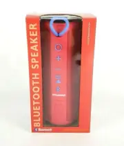 Sylvania Waterproof Bluetooth Speaker SP953-RED with Rubber Finish Red IPX4- New