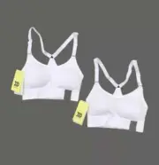 Women's Seamless Med Support Cami Midline Sports Bra - All In Motion Size Sm 2pc