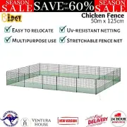 i.Pet Poultry Chicken Fence Netting Electric Wire Pet Duck Goose Coop Cage Black