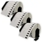ExtraPrint 3 x Compatible Replacement for Brother DK-22251 DK22251 Black & Red on White Continuous Label Roll 62mm x 15.24m for Brother QL800 QL810W QL820NWB