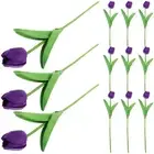 12 Pcs Artificial Flower Decoration Living Room Tulip Bunch Tulips Flowers