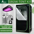 Greenfingers Grow Tent Light Kit Hydroponics Vent Fan Full Spectrum 1000W LED