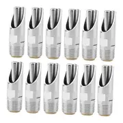12 Pieces Pig Nozzle Nipple Drinker Stainless Steel 1/2" NPT Water Feeder for