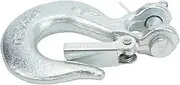 1/4in Clevis Slip Hook G70 Forged Steel Safety Latch Trailer Truck Towing Chains Heavy Duty