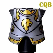 NEW LEGO - Body Wear - Castle - Armor Breastplate Lion Silver x 1 - 7947 10223