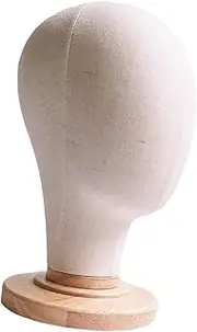 Generic 54cm Mannequin Head Display Stand for Wigs and Hats, Brown, as described