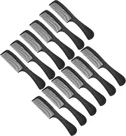 Baluue 12 Pack Plastic Combs Hair Styling Tool Home Barber Hairdressing Comb Soft Handle for Care