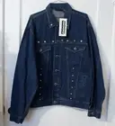 Men's Boss Jean Jacket Wth Pheasant Design On Back Of Jacket Size XL New