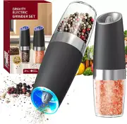 Electric Salt and Pepper Grinder Set Automatic Salt and Pepper Grinder Set w LED