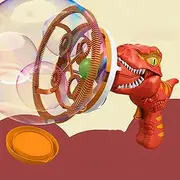 Electric Dinosaur Bubble Machine, Dinosaur Bubble Gun, Bubble Machine Dinosaur, Visulong Bubble Machine, Dinobubbles Delightful Dinosaur Bubble Blaster for Kids (RED)