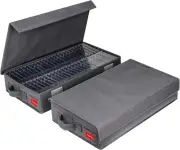 Cassette Tape Storage Box - Dust-Proof Racks with Lid, Set of 2, Grey
