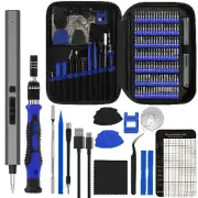 Electric Screwdriver Set with 120 Magnetic Driver Bits Cordless Repair Tool Kit