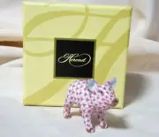HEREND LITTLE PIG STANDING RASPBERRY FISHNET BRAND NEW IN BOX #VHP-05352 F/SH