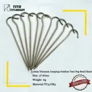 10Pcs Titanium Ti Outdoor Camping Tent Canopy Pegs Hooks Stakes