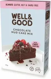 Well And Good Choc Mud Cake Mix & Choc Frosting G/F 475g