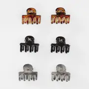 OXX Haircare 6 Pack Mini Claw Grips - Tort