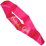 Hot Pink & Gold Birthday Girl Sash