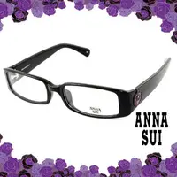 在飛比找森森購物網優惠-Anna Sui 安娜蘇 經典花園紫色薔薇造型眼鏡(黑色) 