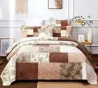 CLASSIC QUILTS Coventry Super King Bed Floral Patchwork Coverlet, Bedspread Set