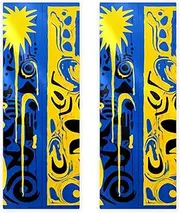 Gym Towels,Hand Towels,Workout Towels for Gym Bag,Artistic Geometric Flower Pattern,2-Pc