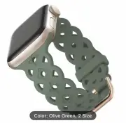 Strap For Apple Watch Band Hallowed Out Design Olive Green 38/40/41mm