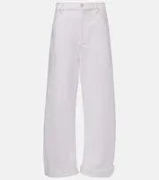 [Frame] Frame Bubble high-rise barrel-leg jeans 27 white