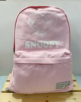 【震撼精品百貨】史奴比 Peanuts Snoopy SNOOPY帆布後背包-粉#42600 震撼日式精品百貨