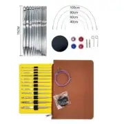 Interchangeable Crochet Hook Circular Weaving Needle Carpet Crochet Hook Set Bag