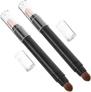 2pcs Eye Shadow Makeup Eye for Eyeshadow Make up Brushes Eyeshadow Makeup Eyeshadow Eye Makeup Kit Eyeshadow Makeup Brushes Eye Shadow Pens Eye Shadow for Makeup Abs Black