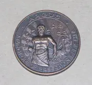 1983 Krewe of Argus Antique Bronze Mardi Gras Doubloon